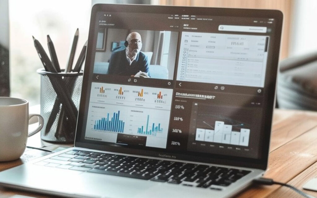 Team collaboration on OKRs in remote work setting